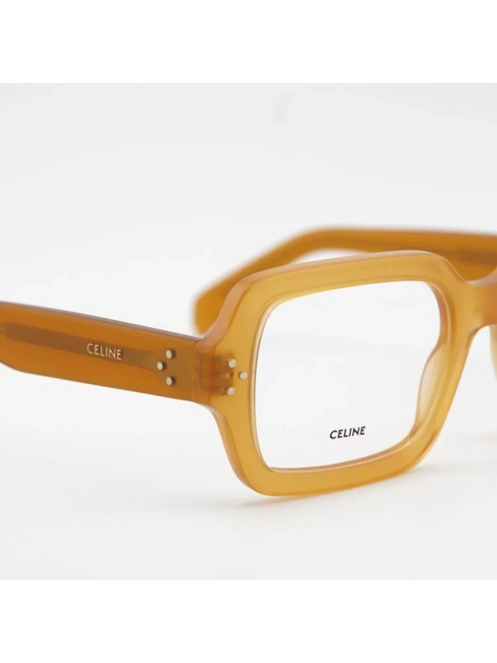 Celine CL50147I 045 Eyeglasses Shiny Brown 51mm Square Frame
